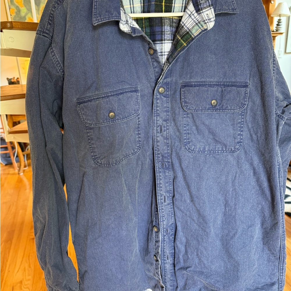 Vintage L.L. Bean Blue Lightweight Shirt Jacket